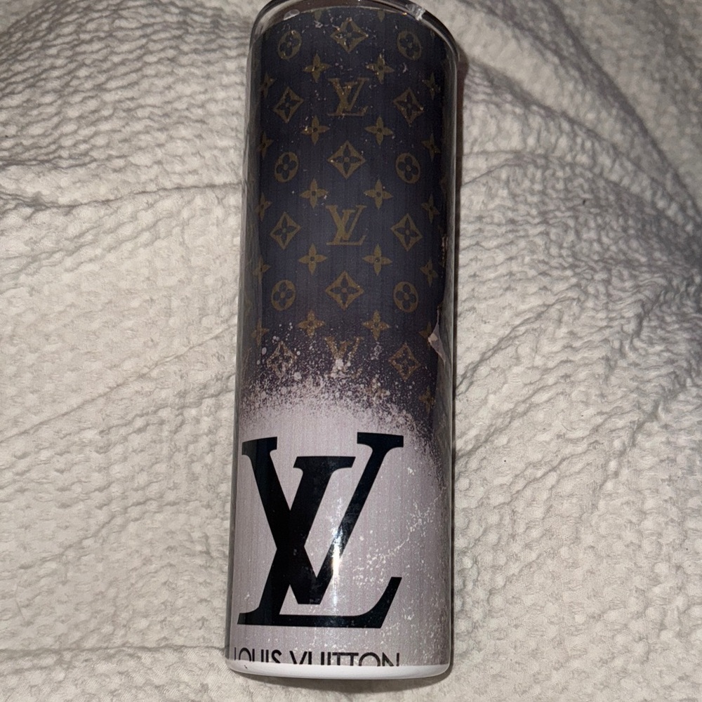 Louis Vuitton designer Black and Brown Monogram Tumbler